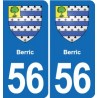 56 Ploërmel blason autocollant plaque stickers ville