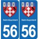 56 Ploërmel blason autocollant plaque stickers ville