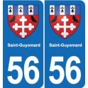 56 Ploërmel blason autocollant plaque stickers ville