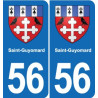 56 Ploërmel blason autocollant plaque stickers ville