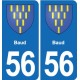 56 Ploërmel blason autocollant plaque stickers ville