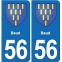 56 Ploërmel blason autocollant plaque stickers ville