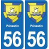 56 Ploërmel blason autocollant plaque stickers ville