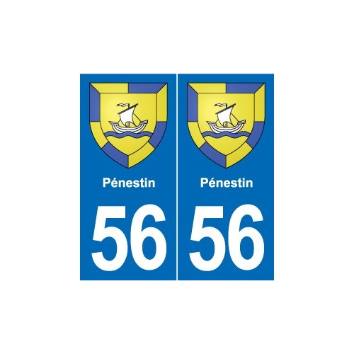 56 Ploërmel blason autocollant plaque stickers ville