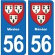 56 Ploërmel blason autocollant plaque stickers ville