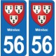 56 Ploërmel blason autocollant plaque stickers ville