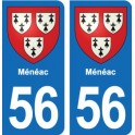 56 Ploërmel blason autocollant plaque stickers ville