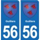 56 Ploërmel blason autocollant plaque stickers ville