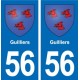 56 Ploërmel blason autocollant plaque stickers ville