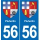 56 Ploërmel blason autocollant plaque stickers ville