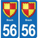 56 Ploërmel blason autocollant plaque stickers ville