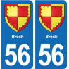 56 Ploërmel blason autocollant plaque stickers ville