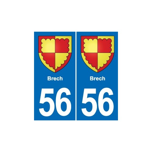 56 Ploërmel blason autocollant plaque stickers ville