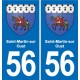 56 Ploërmel blason autocollant plaque stickers ville