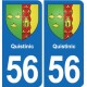 56 Ploërmel blason autocollant plaque stickers ville
