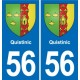 56 Ploërmel blason autocollant plaque stickers ville