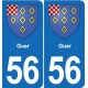 56 Ploërmel blason autocollant plaque stickers ville