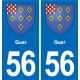 56 Ploërmel blason autocollant plaque stickers ville