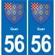 56 Ploërmel blason autocollant plaque stickers ville