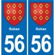 56 Ploërmel blason autocollant plaque stickers ville