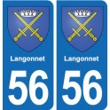 56 Ploërmel blason autocollant plaque stickers ville