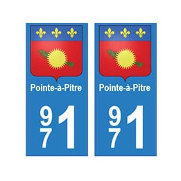 971 Pointe-à-Pitre autocollant plaque