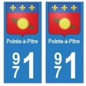971 Pointe-à-Pitre autocollant plaque