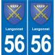 56 Ploërmel blason autocollant plaque stickers ville