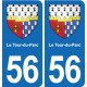 56 Ploërmel blason autocollant plaque stickers ville