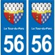 56 Ploërmel blason autocollant plaque stickers ville