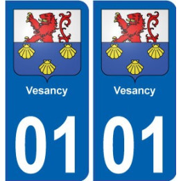 01 Gex ville autocollant plaque