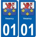 01 Gex ville autocollant plaque