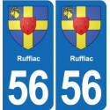 56 Ploërmel blason autocollant plaque stickers ville