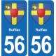 56 Ploërmel blason autocollant plaque stickers ville