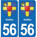 56 Ploërmel blason autocollant plaque stickers ville