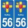 56 Ploërmel blason autocollant plaque stickers ville