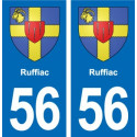 56 Ploërmel blason autocollant plaque stickers ville