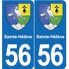 56 Ploërmel blason autocollant plaque stickers ville