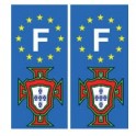 Portugal FPF F de la etiqueta engomada