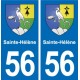 56 Ploërmel blason autocollant plaque stickers ville