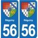 56 Ploërmel blason autocollant plaque stickers ville