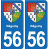 56 Ploërmel blason autocollant plaque stickers ville