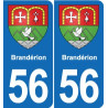56 Ploërmel blason autocollant plaque stickers ville