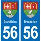 56 Ploërmel blason autocollant plaque stickers ville