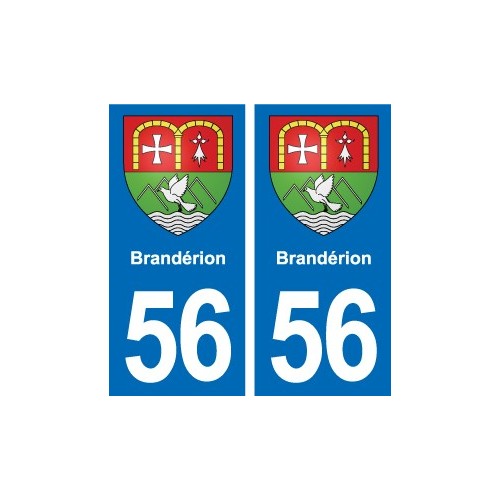 56 Ploërmel blason autocollant plaque stickers ville