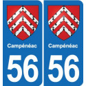 56 Ploërmel blason autocollant plaque stickers ville
