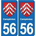 56 Ploërmel blason autocollant plaque stickers ville