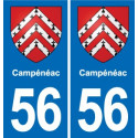 56 Ploërmel blason autocollant plaque stickers ville