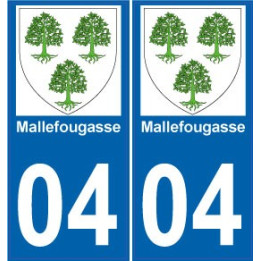04 Mallefougasse ville sticker autocollant plaque immatriculation auto