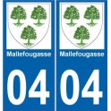 04 Sisteron ville autocollant plaque